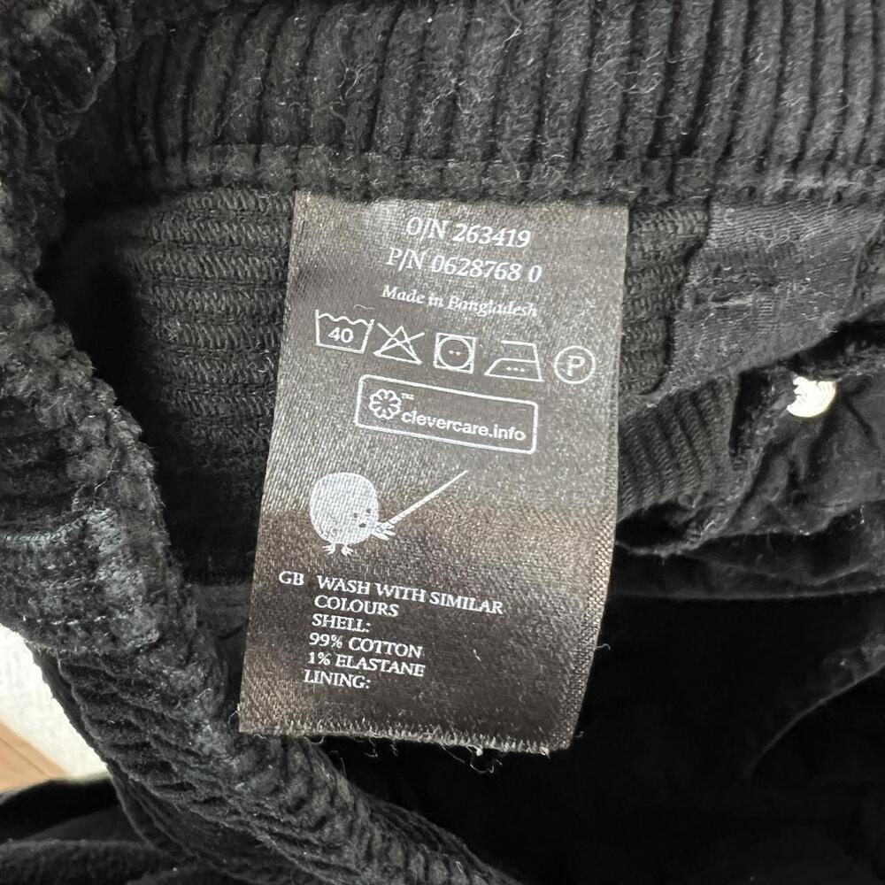 Monki Women's Size 36 EU 6 or 8 US Black Corduroy Ankle Length Pants - Picture 10 of 14